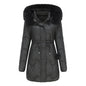 Women's Clothes Detachable Hat Wool Warm Parka Removable Coats
