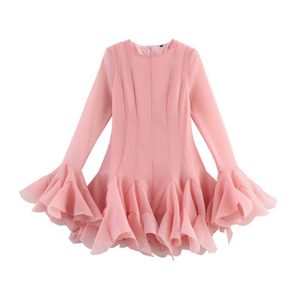 Women's Laminated Ruffles Tulle Tutu Dress Fairy Dresses