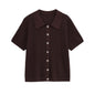 Glamorous Summer Short-sleeved Knitted Smart Trousers Suits