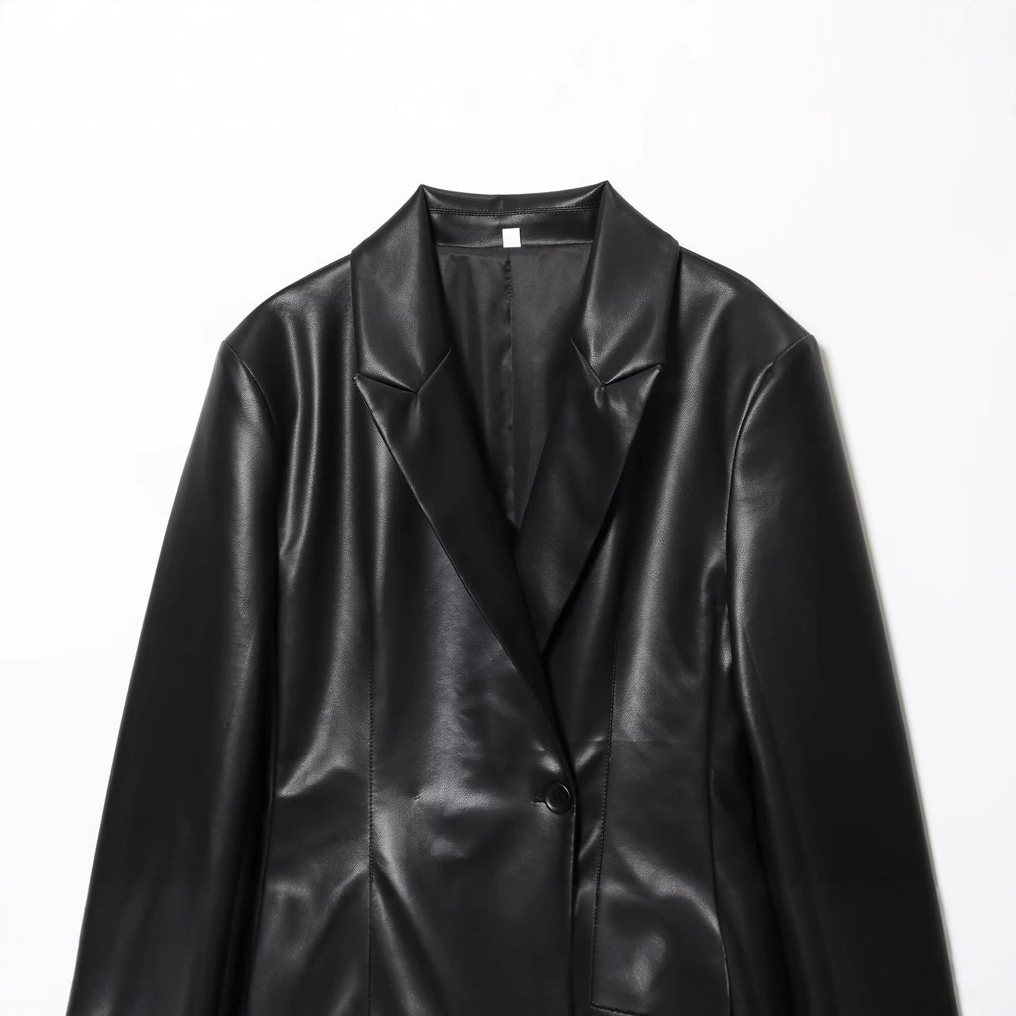 Women's Fashion Casual Slim Leather Effect Coats
