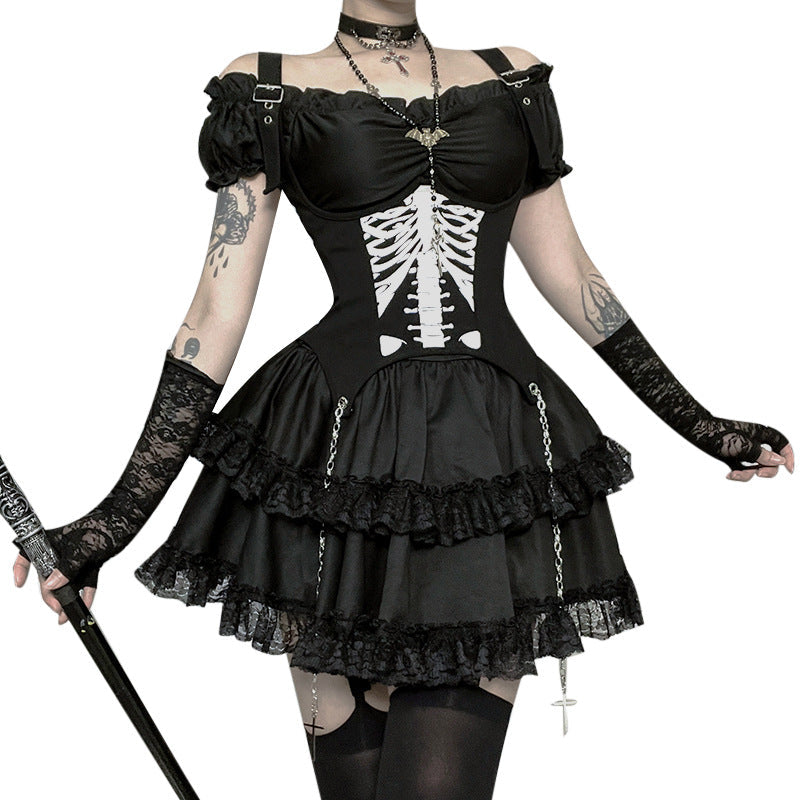 Dark Two-way Dress Gothic Style Sexy Hot Dresses
