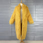 Fur Imitated Tibet Sheep Green Fruit Collar Over Coats