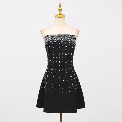 Women's Bright Black Charming Light Luxury High-grade Dress Dresses