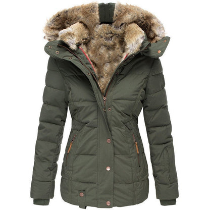 Women's Winter Warm Fur Collar Cotton Clothes Coats