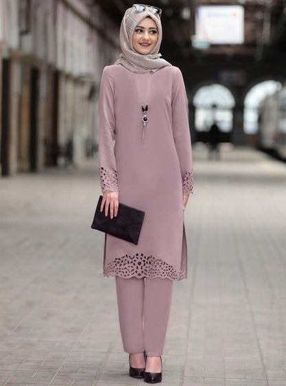 Women's Wear Robe Burning Flower Dress Two-piece Suits