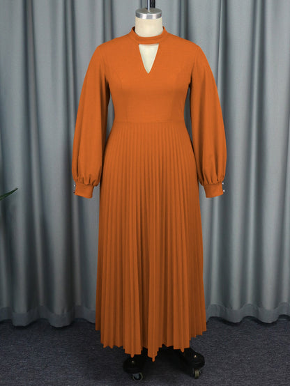 Small Stand Collar Banquet Dress Autumn Skirts