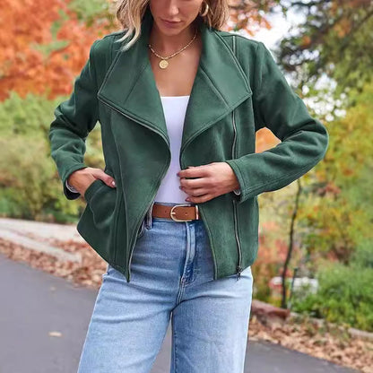 Classy Glamorous Fashion Casual Motorcycle Suede Coats