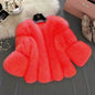 Women's Fur Stitching Integrated Warm Fox Coats