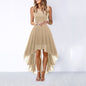 Hollow Lace Waist Chiffon Dress Dinner Dresses