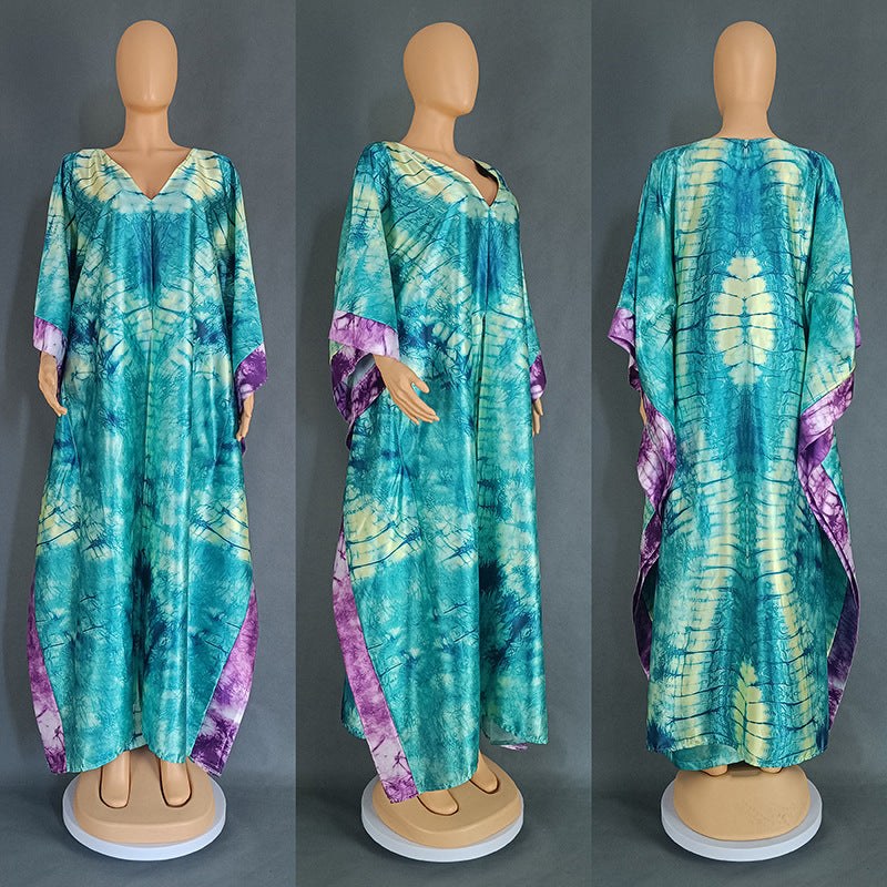 Digital Printing Artificial Silk Satin Loose Suits