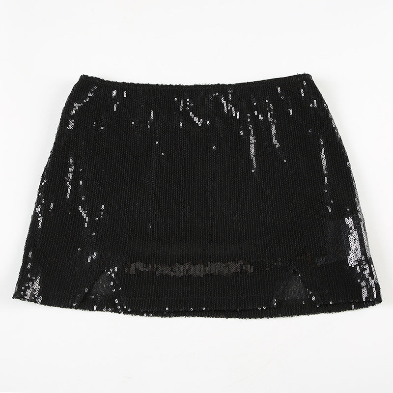 Women's Spring Leopard Print Sequins High Waist Tight Shorts