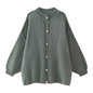 Spring Metal Button Decoration Loose Design Sweaters