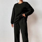 Women's Fashion Jacquard Thread Casual Two-piece Female Suits