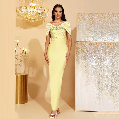 Women's Luxury Diamond Sexy Slim Fit Long Dress Dresses