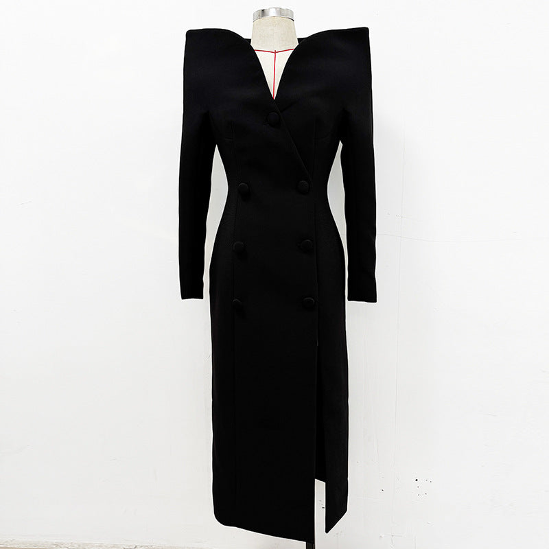 Design Stand-up Collar Slim Fit Extended Coats