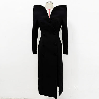 Design Stand-up Collar Slim Fit Extended Coats