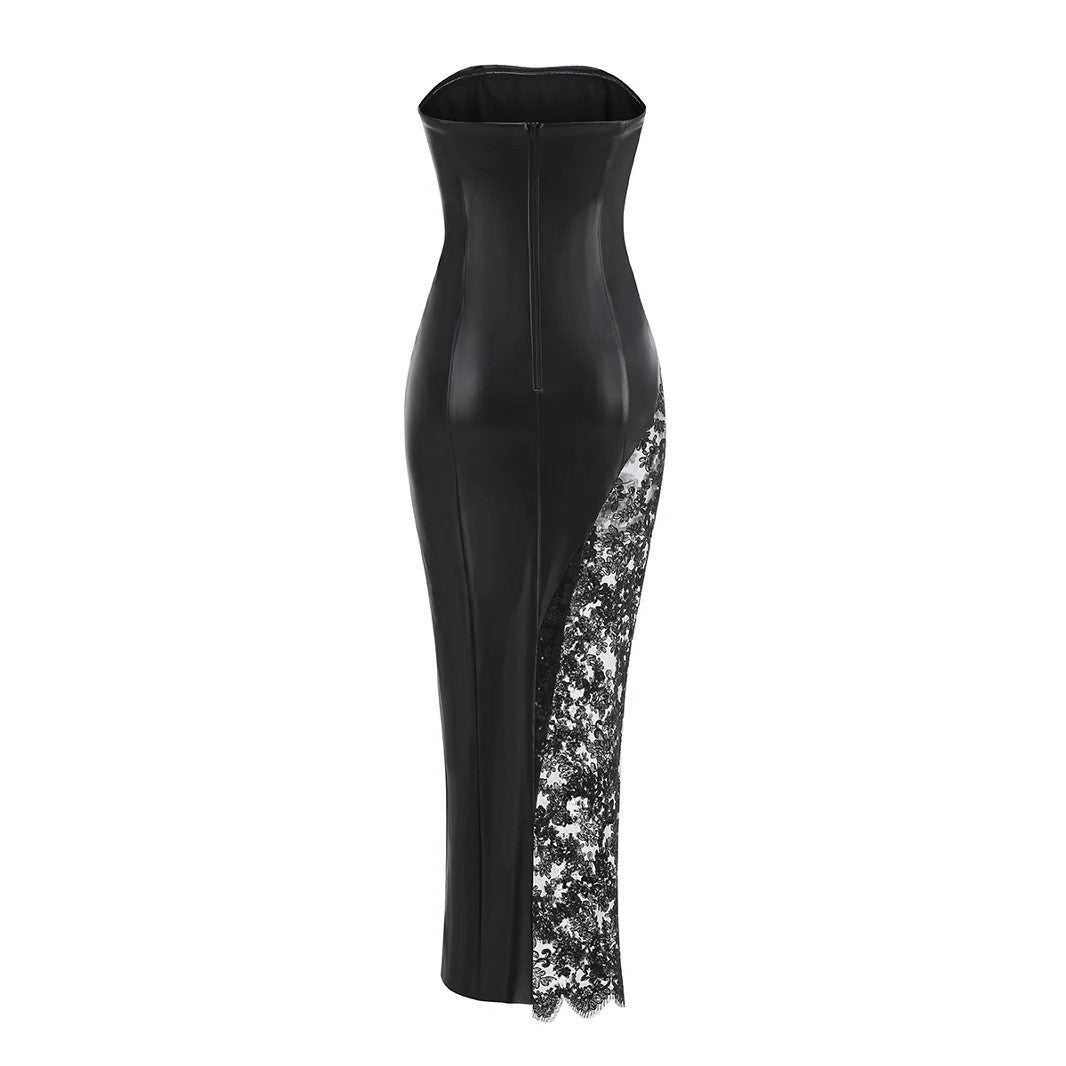Leather Fashionable Elegant Tube Lace Sexy Dresses