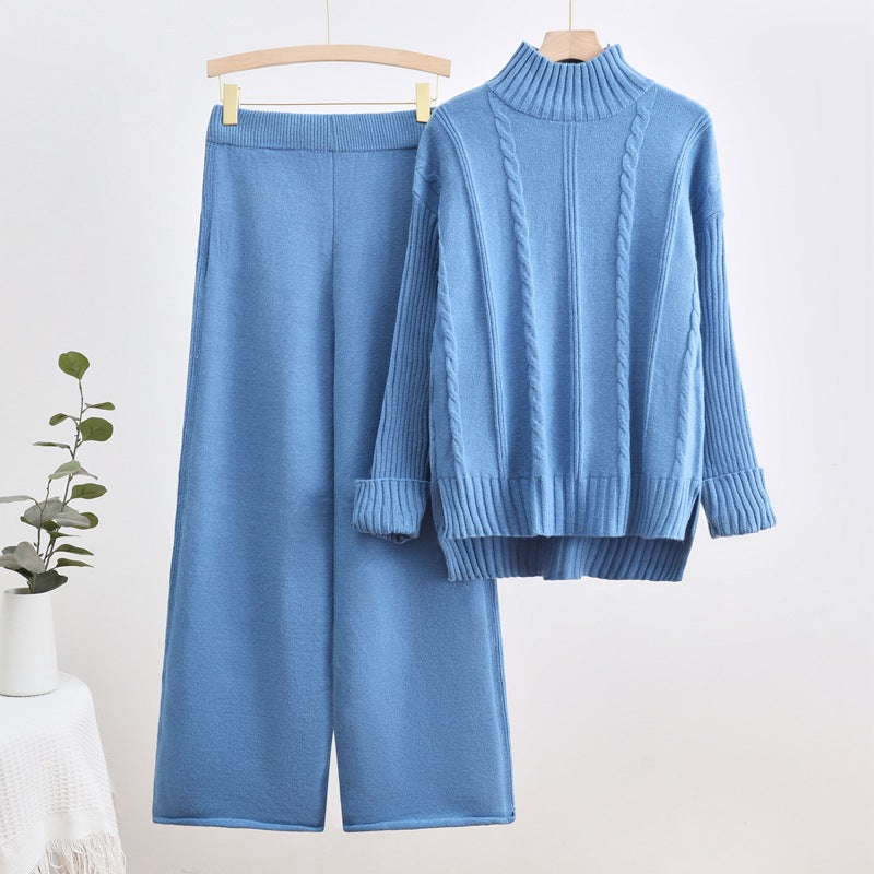 Craft Fashion Casual Wide Leg Two-piece Suits