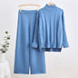 Craft Fashion Casual Wide Leg Two-piece Suits