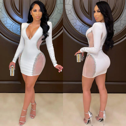 Sexy Deep V Nightclub Party Formal Dresses