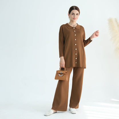 Thickened Knitting Loose Wide Leg Trousers Sweaters