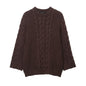 Summer Hemp Pattern Big Sleeves Loose Sweaters