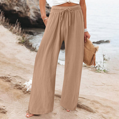 Outside Home Daily Date Pleated Thin Pants