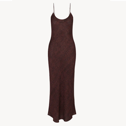 Women's Sexy Silk Deep Low-cut Long Dress Dresses