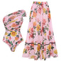 Swimsuit Pink Floral Sweet Seaside Vacation Swimsuit Set Women
