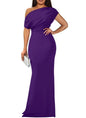 Sleeveless Cold-shoulder High Sense Skinny Long Dresses