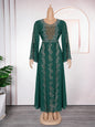 Women's Fashion Elegant Dress Rhinestone Muslim Plus Size