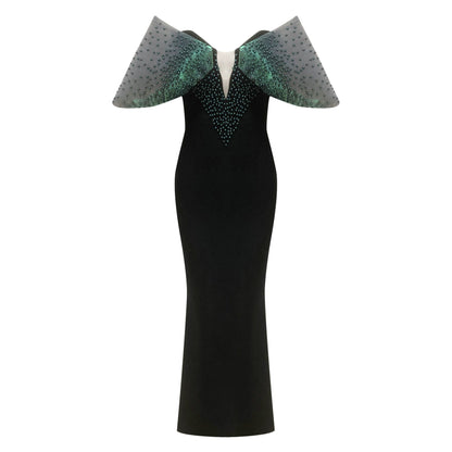 Women's Waist Shawl Fashion Dress Pearl Slimming Elegant Dresses
