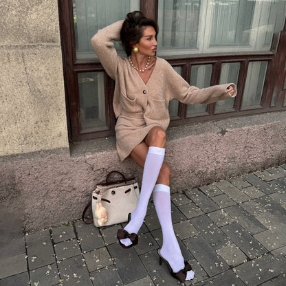 Wind Wool Loose Mid Waist A- Suits