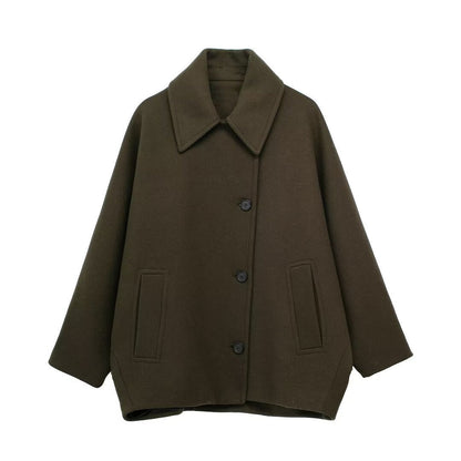 Women's Creative Wool Blend Loose Overcoat Coats
