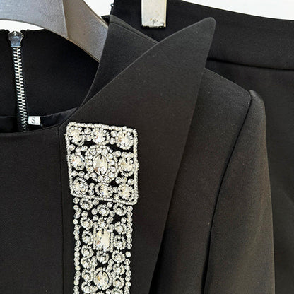 Fashion Personality Single Collar Beads Rhinestones Suits