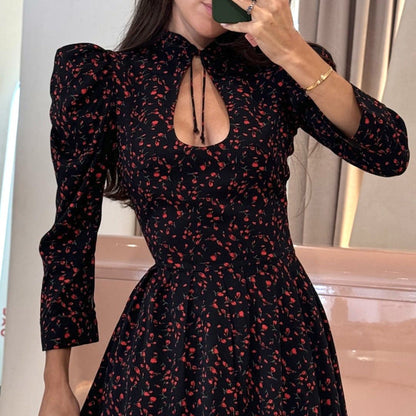 Women's Dress Inspirational Design Stylish Stand-up Collar Dresses