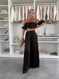 Summer Solid Color Graceful Tube Pleated Suits