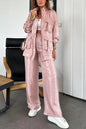 Women's Two-piece Set Solid Color Fashion Long-sleeved Suits