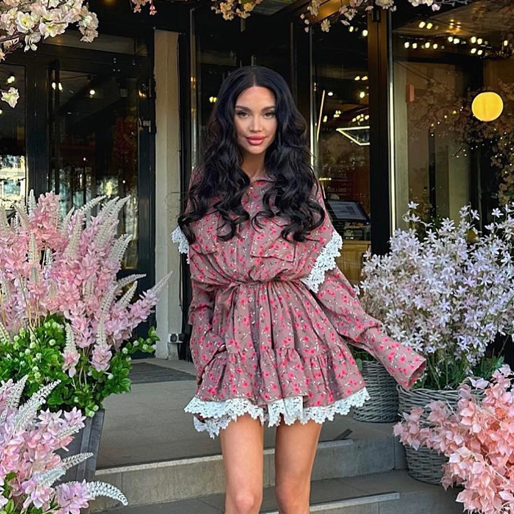 Women's Dress Fashion Polo Collar Long Sleeve Dresses