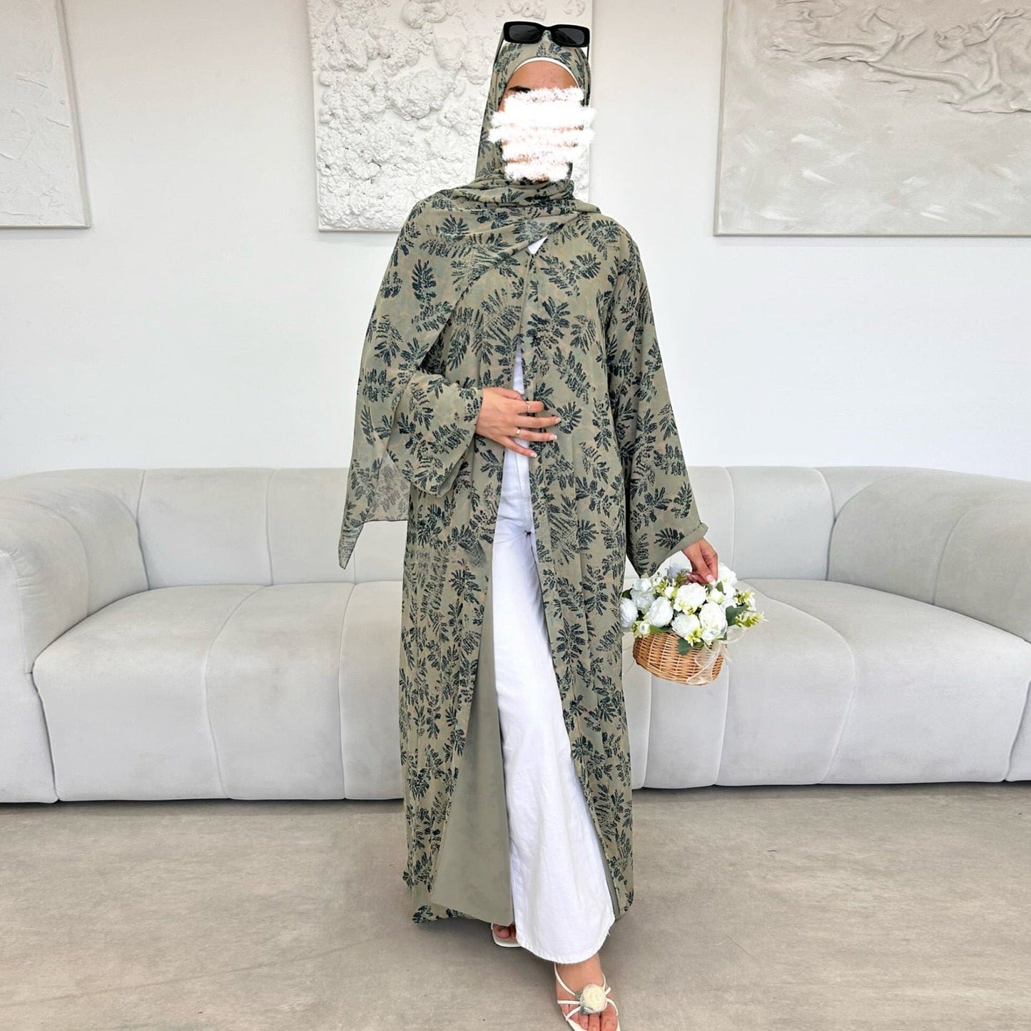 Durable Pure Beautiful Printed Design Chiffon Dresses