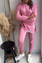 Women's Rib Long-sleeved Double-sided Zipper Straight Sports Suits