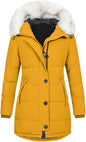 Long Sleeve Thermal Zipper Winter Mid-length Coats