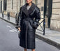 Women's Classy Creative Belt Waist Fur Jackets