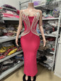 Fashion Pearl Tube Bandage Dress Party Dresses