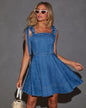 Women's Temperament Commute Fashion Suspenders Denim Dress Dresses