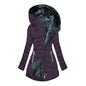 Women's Plush Hooded Mid-length Oblique Zipper Coats