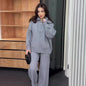 Women's Autumn Polo Collar Solid Color Thick Suits