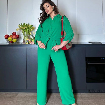 Women's Fashion Loose-fitting Long Sleeves Casual Elastic Suits