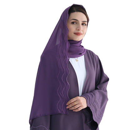 Dress Solid Color Exquisite Embroidered Robe Dresses