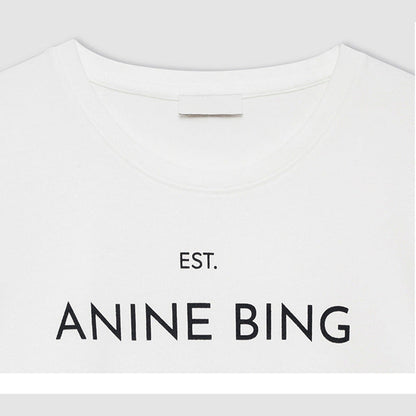 Women's American Niche Front Printed English Letters Loose Blouses